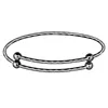 fashion Six-sided rhombus push-pull adjustable size bangle DIY Stainless steel jewelry European charm bracelet