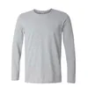 T-shirt per ragazzi T-shirt da uomo in puro colore bianco T-shirt a maniche lunghe per uomo Fashion Design Cotton 100% COTONE Camicia uomo Top