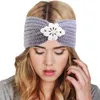 Nowa Fashion Winter Ear Ciepszy Dzianiny Opaska Dla Kobiet Szydełka Elastyczna Klejnot Band Włosów Bohemmia Styl Dziewczyny Headwrap Turban