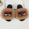 Ry New Luxury Fox Slippers y True Hair Flipflops Ladies милые сандалии модные волосатые женские туфли2928430