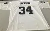 Пользовательский ретро #34 Bo Jackson Jersey - Mitchell Ness Stitching Мужские футбольные майки S -5XL или пользовательский номер любое имя №211o
