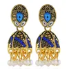 Vente en gros et Américains exagérés cloche de souhait Boucles d'oreilles pendantes vent national Boucles d'oreilles éclatées style bohème