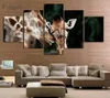 5 paneli Nowoczesne obrazy obrazowe obrazy olejne Drukuj na płótnie para żyrafa modułowe zdjęcia domu framless1031623