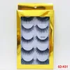 10 Styles 6DK01 ~ 6DK10 Kalın Doğal Uzun Göz Lashes Uzantıları Seti 5 Çiftleri Vizon Saç Yanlış Eyelashes