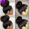 Parrucca anteriore in pizzo Capelli sintetici Parrucche lunghe Yaki dritte per donne nere Parrucche acconciature naturali