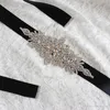 Luxury Bridal Belt Rhinestone Adornment Wedding Sashes Dress Accessories 100% Hand-made White Ivory Blush för Prom Party