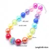 Rainbow Color Baby Kid Chunky Beads Necklace Fashion Children Chunky Necklace Bracelet Girl Chunky Jewelry Set