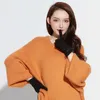 Moda - Rękawiczki damskie imitacja królik pluszowa i zimowa ciepłe wiatroszczelne światło temperament casual ręka ekran dotykowy jazdy