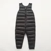 Sıcak Sleeveles Bebek Romper Down Pamuk Toddler Tulum Snowsuit Çocuk Önlüğü Pantolon Çocuk Tulum Erkek Kız Askı Pantolon