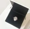 Rings Real 925 Sterling Silver Tear drop CZ Diamond RING with LOGO Original box Fit Pan Wedding Engagement Jewelry for Women W200