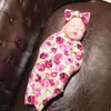 Florals Baby Muslin Wepddle Wrap Wraps Wraps Одеяла Одеяла Питомники Постельное белье Потенление Детская Детская Ударная Стрижка с повязкой 15142