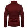 2019 Nova Outono Inverno Camisola Dos Homens Gola Alta Cor Sólida Casual Camisola Dos Homens Slim Fit Marca Pullovers De Malha