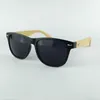 Wood Sunglasses Black Frame Bamboo Temples Hand Made Vintage Men Sun Glasses Traveller Style 4 Colors