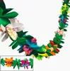 Yenilik Renkli Doku Çiçek Luau Parti Yaz Plaj Dekorasyon için Çelenk Afiş Hawaii 3 Metre Kağıt Garlands 300 cm