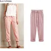 Women Trousers Linen Cotton Solid Casual Pants Plus Size Ladies Pants Female Loose Harem Trousers With Pocket M-6XL