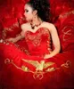 Einzigartige rote Stickerei Quinceanera Kleider Schatz Satin Lace Up bodenlangen Vestido De Festa Ballkleid Sweet 16 Kleid
