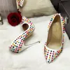Designer Free shipping fashion women shoes white spikes rivets point toe stiletto heel high heels pumps bride wedding shoes brand new