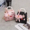 Kids Handbags Newest Korean Baby Girls Fancy Mini Princess Purses Lovely Sequins Rabbit Tote Girls Cross-body Bags Chaildren Gifts