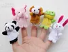 10sets = 100pcs finger leksak söt tecknad biologisk djur finger marionett plysch leksaker barn älskling gynnar dockor pojkar flickor fingerpoppar