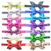 New Children s Headband Shinning Gold Bow Tie Headband Kids Girl Baby Hair Band High Quality Hair Accessories Halloween Christmas Gift