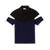 Fashion-Polo Shirts 100% Bomull Frankrike Märke Krokodil Polo Skjorta Mäns Fashion Sommar Kortärmad Pikétröja Casual Men Polos Toppar