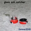 Raucherglas Reclaim Catcher Asche Catcaher Handmake mit 4 mm Quarz Banger Nagel und 5 ml Silikonwachs Container für DAB RIG BONG