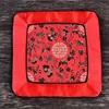 Kinesisk matbordsmatta Patchwork Luxury Vintage Square Isulation Pad Natural Mulberry Silk Placemats Partihandel ZC0405