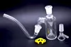 Högkvalitativ Mini Glass Bong Ash Catchers 14mm 14.4mm med glas Straw Tube J-Hook Adapter Plastic Keck Clips för vattenrör