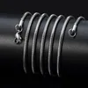 Paslanmaz çelik yılan zinciri 1 2mm 18-32 inç gümüş altın gül altın siyah yılan zinciri kolye kolye mücevher261h