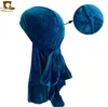 Luxus-Herren Samt Durags Bandana Turban Hut Perücken Doo Durag Biker Headwear Stirnband Piratenhut Haarschmuck Hüte für Frauen