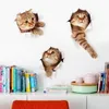 고양이 PVC 3D 벽 스티커 방수 개 벽 스티커 아이 방 고양이 스위치 스티커 홈 장식 거실 Freeshipping
