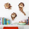 Cat PVC 3D Wall Sticker Waterproof Dog Wall Sticker For Kids Rooms Cat Switch Sticker Home Decor Living Room Freeshipping