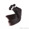 certyfikat CE 4 pakiety nieczyste Natual Black Kolor prosty splot włosów Weft 100 Human Hair Extensation