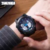 Skmei moda esporte relógio homens relógios digital ao ar livre 5bar impermeável luminoso exibição dupla relógio de pulso montre homme