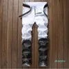 Wholesale-Men's Distressed Ripped Skinny Jeans Fashion Designer Slim Motorcycle Moto Biker Mens Denim Pants XM08