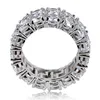 Luksusowy projektant biżuterii pierścienie męskie pierścienie bioder biżuteria mrożona diamentowa pierścionek ślub gold srebrny palcem urok hiphop ACCES6912101