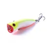 hengjia 4 colori popper richiamo di plastica esca da pesca amo da pesca 8 ganci 3d occhi artificiale galleggiante pesca attrezzatura da pesca 5 5cm 5 5g