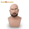 Mannelijke latex realistische volwassen siliconen volledige gezichtsmaskers voor man cosplay party masker fetish echte huid