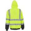 Men's Reflective Hoodies Thicken Sportswear Road Work High Visibility Hooded Coats Man Pullover Long Sleeve Sweatshirt Plus Size