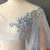 Light Sky Blue Bridal Boreros Новое Прибытие Fairy Свадебные аксессуары Лето Свадебные Бореро с Вышивкой Накопь