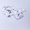 New Fashion Multicolor Latex Paillettes Filled Clear Balloons Novità Giocattoli per bambini Bella festa di compleanno Decorazioni di nozze 12 pollici