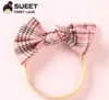 Kinder Plaid Bögen Haarbänder Kinder weiche Stoff Bögen elastische Pferdeschwanzhalter Mädchen Prinzessin Haarschmuck Designer Kinder Scrunchie Y2861