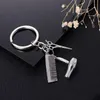 Fashion Haircut Scissor Comb Hair Dryer Keychain Key Ring Charm silver Gold Plated Key Chain bag hangs Fashion Jewelry4032211
