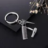 Fashion Haircut Scissor Comb Hair Dryer Keychain Key Ring Charm silver Gold Plated Key Chain bag hangs Fashion Jewelry