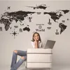 DIY Home Decorative Creative personality World Map Wall Stickers Bed Rooms Waterproof Wallpapers Mural All-match Style