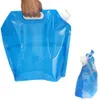 Bolsa de agua HBP 5L PE para la bolsa de elevación de almacenamiento de agua plegable portátil para acampar Senderismo Supervivencia Hidratación Almacenamiento de la vejiga 30 * 32.5cm