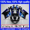 ZZR-1100 para KAWASAKI ZX11 ZZR 1100 1993 1994 1995 1996 1997 208MY.8 ZZR1100 ZX 11R ZX-11R 93 01 ZX11R 93 94 95 96 97 Carenado Azul intenso negro