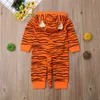 Baby boys tiger Hooded romper cartoon infant Animal Jumpsuits 2019 Spring Autumn Fashion Boutique kids Climbing clothes B11