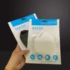 100pcs Plastic Zip Lock Masks Package Bags Disposable Zipper Self Packaging Pouches Bags with Hanger Holder Printed Mounth Mask St237Z