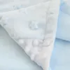 2 couches 3D Dot étoile coeur motif épissage polaire corail Minky doux thermique enfant en bas âge bébé couverture literie couette emmaillotage